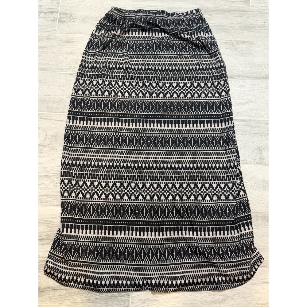 Women's Espresso Elastic Waist Maxi Skirt Medium